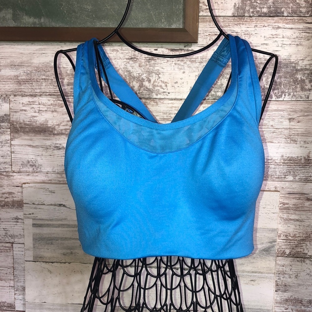 PINK active bra size large blue and pink active wear gym wear PINK sports bra​​